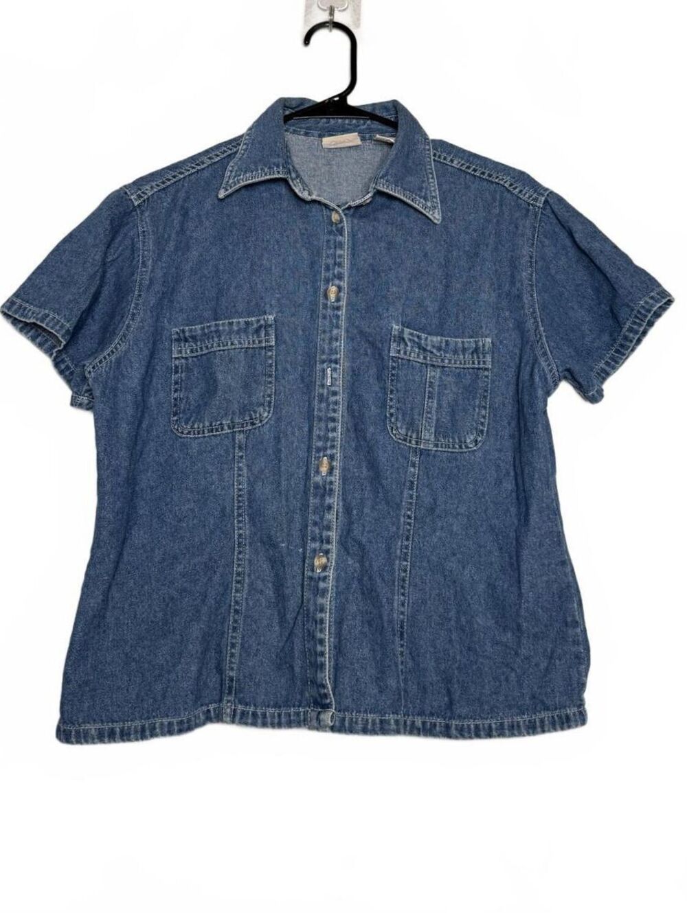 Vintage ‎ Denim Short sleeve button up Shirt